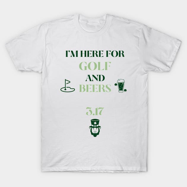 Golf Tee Shirt, Golf, Golf shirt, Golfing tee shirt, Fun golf shirt, golf clothing, St. Patricks Day T-Shirt by Fade Golf